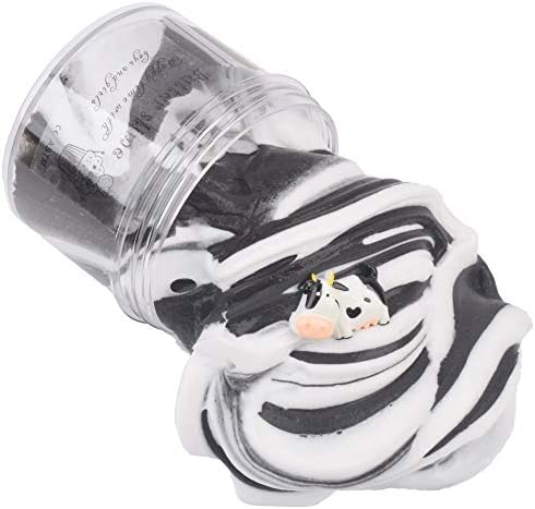 Tonlead White Black Cow Butter Slime Floam Slime Scented,200ML Non Sticky Birthday Premade Slime Kid Christmas Toy for Boys and Girls(White Black Cow)