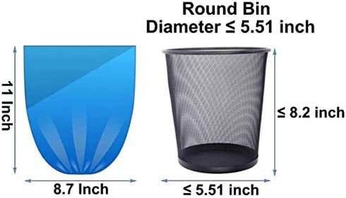 XIANMU 160 Count 0.5 Gallon Trash Bags Small Trash Bags 8 Colors Car Garbage Bag Pet Garbage Bag Trash Can Liners for Home Office Kitchen Small Sized Waste Bin