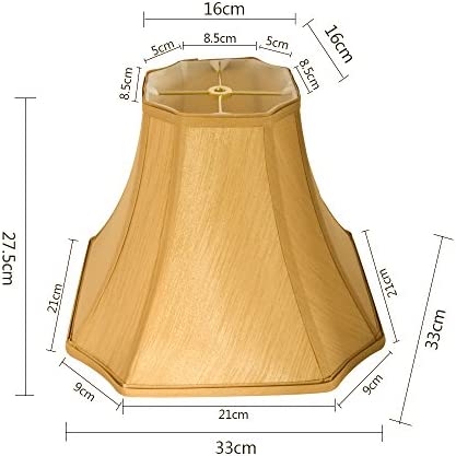 Tootoo Star Antique Octagonal Royal Bell Lamp Shade for Floor Lampshade and Table Lamp,(6.3x6.3)x(13x13)x10.8",Antique Gold