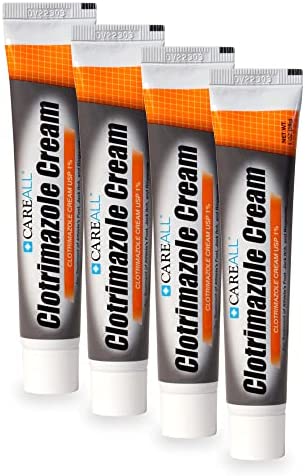CareAll (4 Pack) 1.0 oz. Clotrimazole Antifungal Cream 1%, Cures Most Athlete’s Foot, Jock Itch and Ringworm