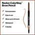 Eyebrow Pencil by Revlon, Colorstay Eye Makeup with Eyebrow Spoolie, Waterproof, Longwearing Angled Precision Tip, 215 Auburn, 0.01 Oz