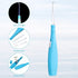 Tonsil Stone Remover, 1 Manual Pump Type Low Pressure Irrigator Oral Water Pick, 1 Tonsil Stone Remover with LED Light, 1 Stainless Steel Tonsil Stone Removal Tools to Get Rid of Bad Breath (Blue)