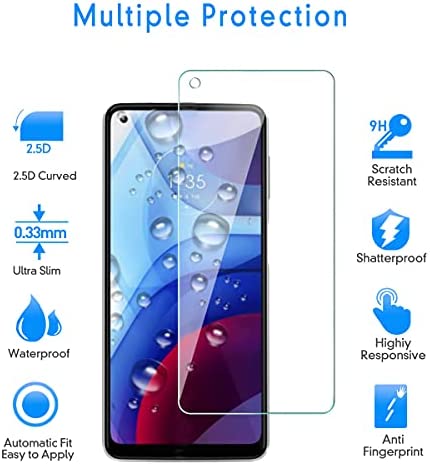 COOKOE Glass Screen Protector for Motorola Moto G Power 2021 Tempered Glass Screen Protector Film for Moto G Power 2021,9H Hardness,Anti Scratch,Bubble Free Protective Film 2-Pack