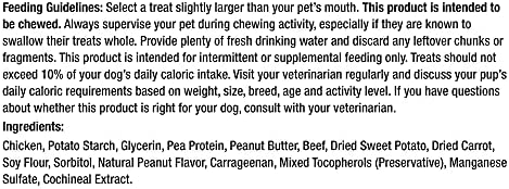 SmartBones Triple Flavor Wings Made with Real Chicken, Peanut Butter & Beef No-Rawhide Dog Chews, 5.9 oz., Count of 10