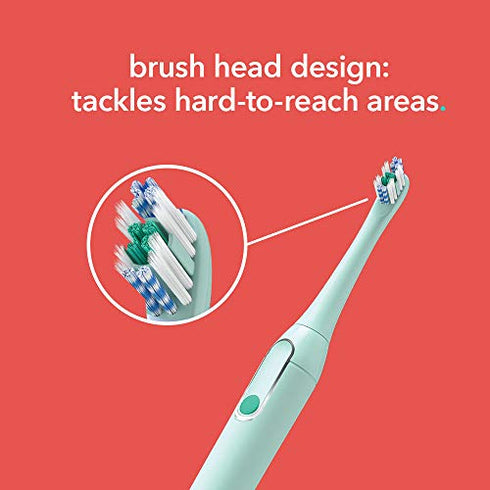 Colgate Hum Connected Smart Battery Toothbrush Refill Head, Green, 2 Pack