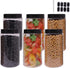 6 Pack 40 oz Plastic Jars With Lids, Extra Labels, 1 Pen, Clear PET Seal Jar for Food Storage,Wide Opening Storage jar For Dry Food, Peanut, Powder, Kitchen & Craft Storage by ZMYBCPACK