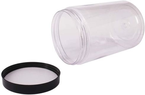 6 Pack 40 oz Plastic Jars With Lids, Extra Labels, 1 Pen, Clear PET Seal Jar for Food Storage,Wide Opening Storage jar For Dry Food, Peanut, Powder, Kitchen & Craft Storage by ZMYBCPACK