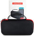 Daydayup Switch Case and Tempered Glass Screen Protector Compatible with Nintendo Switch - Deluxe Hard Shell Travel Carrying Case, Pouch Case for Nintendo Switch Console & Accessories, Streak Red