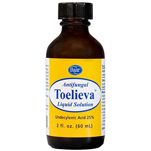 Baar Products - Toelieva Antifungal Liquid Solution - 25% Undecylenic Acid, Organic Olive Oil, Grapefruit Seed Extract - Maximum Strength - Fights Fungus Under & Around Toenails - 2 oz
