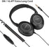 Avantree HF039 Long Coiled Cord Headphones for TV and PC with Volume Control, Stero/Mono Control,16.4 Feet / 5M Extended Range Cable, 3.5mm AUX Audio, Stereo Sound Spiral Wired Over Ear Headphones