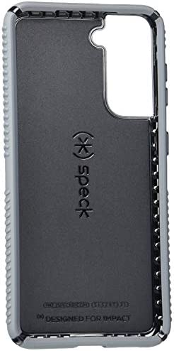 Speck Products Presidio2 Grip Samsung Galaxy S21 5G Case, Graphite Grey/Black/Bold Red