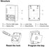 WOOCH RFID Locks for Cabinets Hidden DIY Lock - Electronic Cabinet Lock with USB Cable for Wooden Cabinet Drawer Locker Cupboard Gun Box