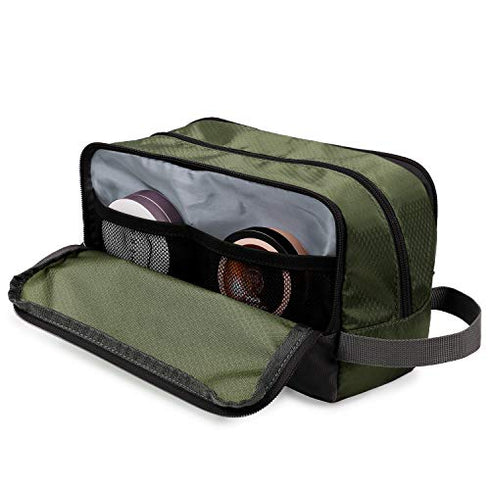 Toiletry Bag for Men Hanging Dopp Kit Water Resistant Shaving Bag Small Toiletry Bag for Traveling (Army Green)