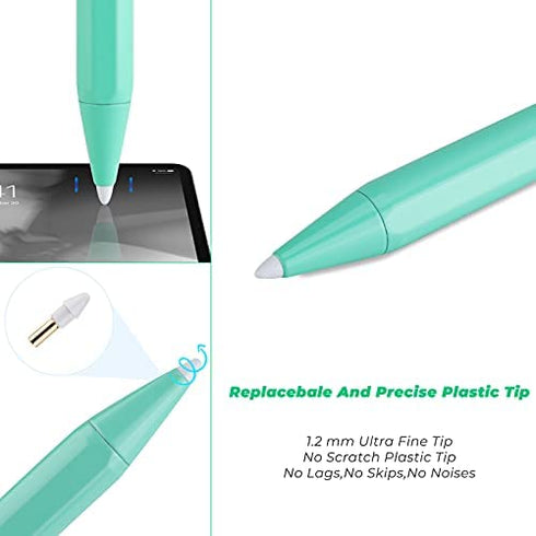 2022 iPad Air 5th/4th Generation 10.9" Stylus Pencil with Palm Rejection,1.5mm POM Fine Tip Active Pen Compatible with Apple Pencil for iPad Air 5th/4th 10.9 Inch Drawing Writing Stylus Pen Green