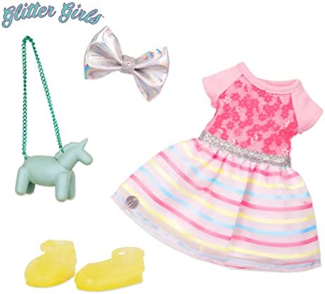 Glitter Girls by Battat - Shiny Flowers In Bloom Outfit -14" Doll Clothes– Toys, Clothes & Accessories For Girls 3-Year-Old & Up , Pink