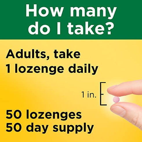 Nature Made Vitamin B12 Sublingual, Easy to Take Vitamin B12 1000 mcg for Energy Metabolism Support, 50 Sugar Free Micro-Lozenges, 50 Day Supply