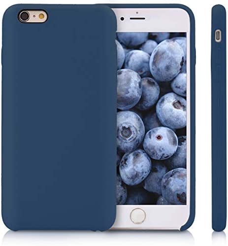 kwmobile TPU Silicone Case Compatible with Apple iPhone 6 Plus / 6S Plus - Case Slim Phone Cover with Soft Finish - Navy Blue