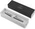 Parker Jotter Fountain Pen, Stainless Steel Body, Medium Point, Blue Ink, Includes Gift Box