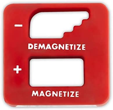 Katzco Precision Demagnetizer-Magnetizer - Pack of 3 Colors - Black, Red, Blue - for Screwdrivers, Small Tools, Small, Big Screws, Drills, Drill Bits, Sockets, Nuts, Bolts, Nails, Construction Tools