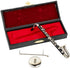 Dselvgvu Miniature Bass Clarinet with Stand and Case Mini Musical Instrument Mini Bass Clarinet Miniature Dollhouse Model Christmas Ornament (5.12")