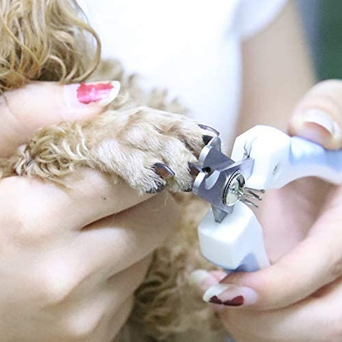 Bowwow & Meow Safe Dog Nails Clipper Trimmers Professional Cat Cutting Nails Pet Grooming Kit Safety (Large, Red)