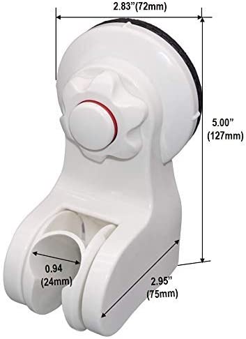 Pump&fix 45 Degrees Adjustable Handheld Shower Head Holder Suction Cup Wall Mount Bracket