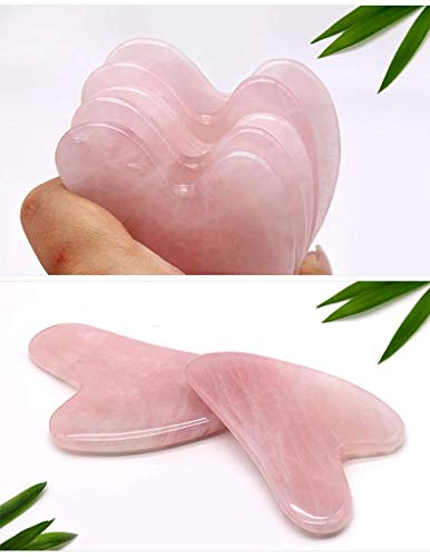 DEAYOKA Rose Quartz Gua Sha Tool - Asian Beauty Secret, for Facial Microcirculation/Removes Toxins/Prevents Wrinkles/Boost Radiance of Complexion - 100% Authentic & Genuine Rose Quartz