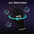 Ultra-Thin PU Coated Work Gloves-12 Pairs,Excellent Grip,Nylon Shell Black Polyurethane Coated Safety Work Gloves, Knit Wrist Cuff,Ideal for Light Duty Work. (Large)