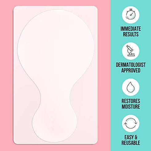 SiO Beauty SkinPad Silicone Chest Anti-Wrinkle Patches (2 Weeks Supply) - Reusable Overnight Smoothing Decollette Pad - Anti-Aging Patch For Neck & Cleavage