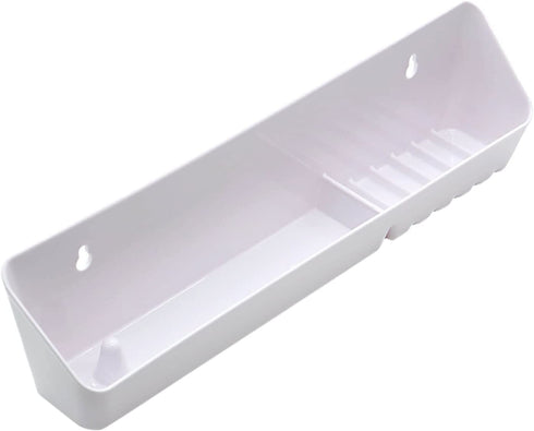 Aiwaiufu Kitchen Sink Front Trays Tip Out Tray Set 14 Inch Polymer Plastic White (2 Pack)