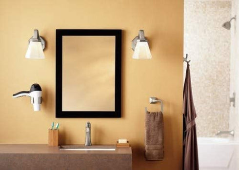 Moen YB5186BG Voss Collection Bathroom Towel Ring, Brushed Gold