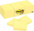 Post-it Mini Notes, 1.5x2 in, 12 Pads, America's #1 Favorite Sticky Notes, Canary Yellow, Clean Removal, Recyclable (653)