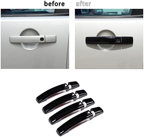 Gloss Black Door Handle Cover Trim for Land Rover Range Rover Sport 2010-2013 / Discovery 4 LR4 2009-2016 with 4 Smart Keyhole