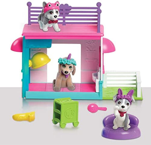 Barbie Pets Spa Day Playset, 8 Piece Connectible Playset with Pet Figures and Accessories, by Just Play