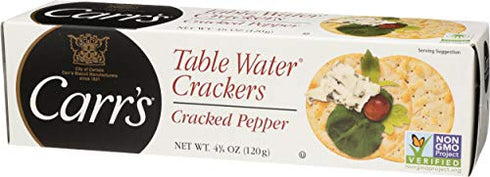 Carr's Table Water Crackers, Cracked Pepper, 4.25 Oz