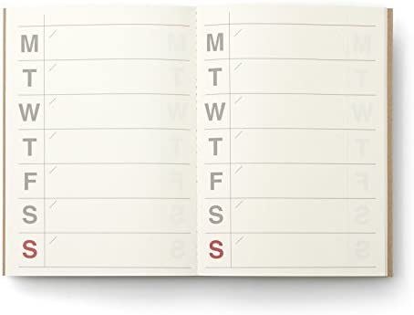 JSTORY Medium Weekly Planner Lays Flat Undated Year Round Flexible Cover One Size Pink