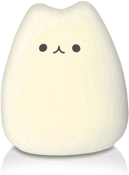 Litake LED Cat Night Light, Battery Powered Silicone Cute Cat Nursery Lights with Warm White and 7-Color Breathing Modes for Kids Baby Children (Mini Celebrity Cat)