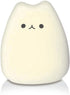 Litake LED Cat Night Light, Battery Powered Silicone Cute Cat Nursery Lights with Warm White and 7-Color Breathing Modes for Kids Baby Children (Mini Celebrity Cat)
