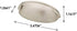 Franklin Brass Brushed Nickel Bin Cup Pull, Cabinet Handles and Drawer Pulls for Kitchen Cabinets and Dresser Drawers, 3 Inch (76mm), 10-Pack, P34702K-SN-B, Cabinet Hardware