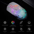 LTC Circle Pit HM-001 RGB Gaming Mouse with Lightweight Honeycomb Shell, Adjusted 6400DPI, 6 Programmable Buttons (White)