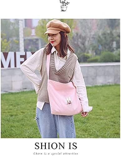 Kpop BTS Merchandise Canvas Shoulder Bag, Hobo Crossbody Handbag Casual Tote for Army Gifts