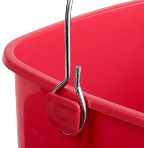 Small Red Sanitizing Bucket - 3 Quart Cleaning Pail - Set of 3 Square Containers