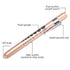 CAVN Pen Light with Pupil Gauge LED Penlight for Nurses Doctors, 2 Pcs Reusable Medical Penlight for Nursing Students Rose Gold and White