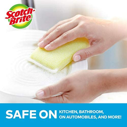 Scotch-Brite Dobie Cleaning Pad, Ideal for Dishwashing, Kitchen, Bathroom and More, Scours Without Scratching, 1 Pad