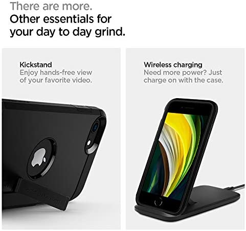 Spigen Tough Armor Case Compatible with iPhone SE 2020 Black