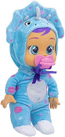 Cry Babies Tiny Cuddles Tina - 9 inch Baby Doll, Cries Real tears. Blue