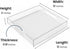Clear Acrylic Ottoman Tray with Handles -12x12x2 Inch- Decorative Serving Trays for Appetizer,Breakfast -Countertop Organizer Storage Tray for Kitchen,Bathroom,Living Room