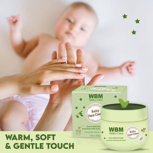 WBM Care Baby Face Cream| Gentle Moisturizing Cream With Natural Scents | Colorants And Parabens Free 1.76 oz