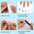 48Pcs Press on Nails for Kids Full Cover Short Fake Stick on Nails for Girls False Nails Lovely Children Gift Nail Art Decoration (Blue Ocean)