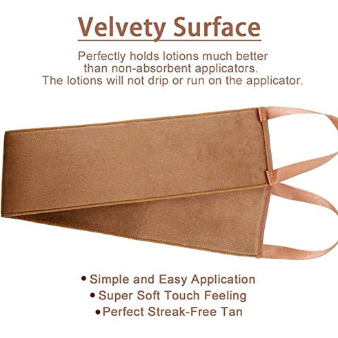 GAIYAH Self Tanning Mitt Applicator Kit, With Back Lotion Applicators For Your Back, Exfoliator Glove and Finger Face Mitt